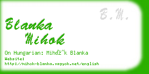 blanka mihok business card